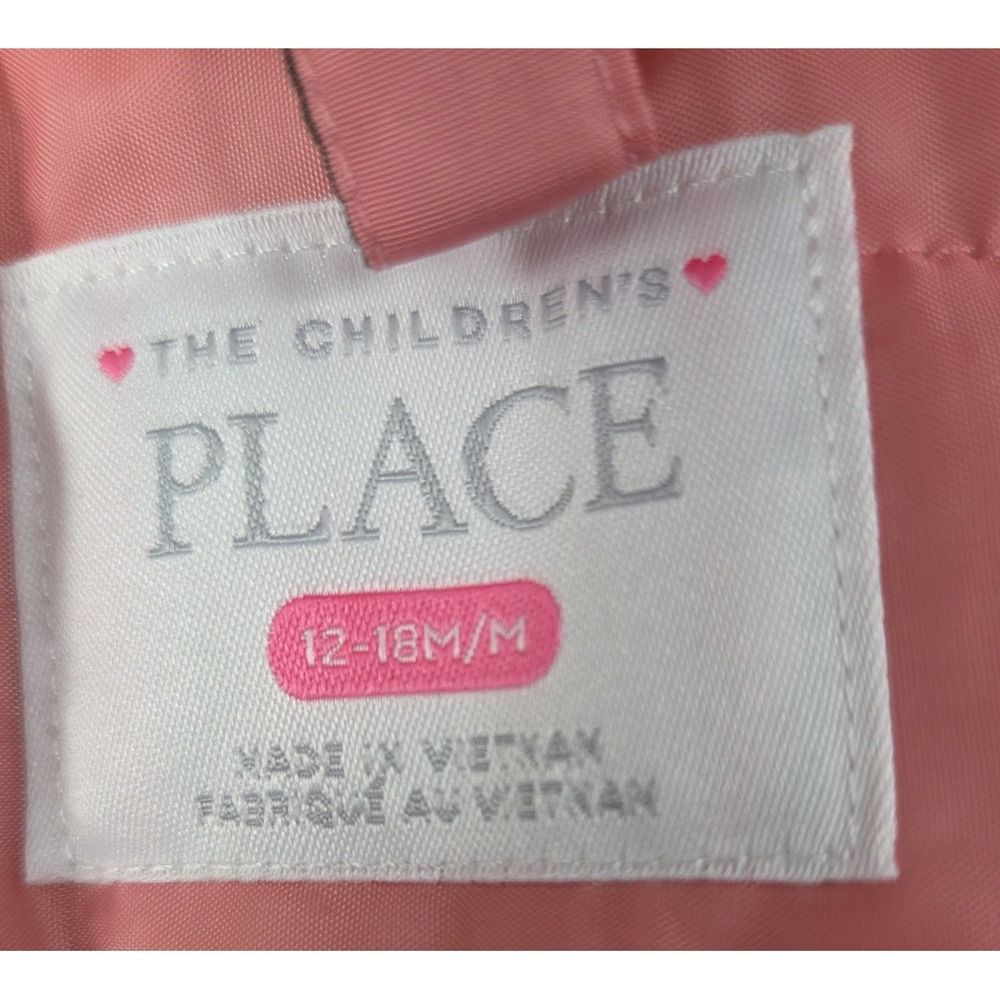 Childrens Place Girls 12-18 Mos Hooded Puffer Coat 3 in 1 Jacket Set Pink NEW - Picture 5 of 11